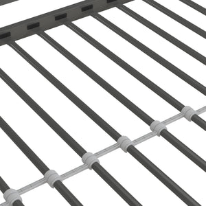Max & Finn Nova Metal Loft Bed with Shelves - Gray - Twin