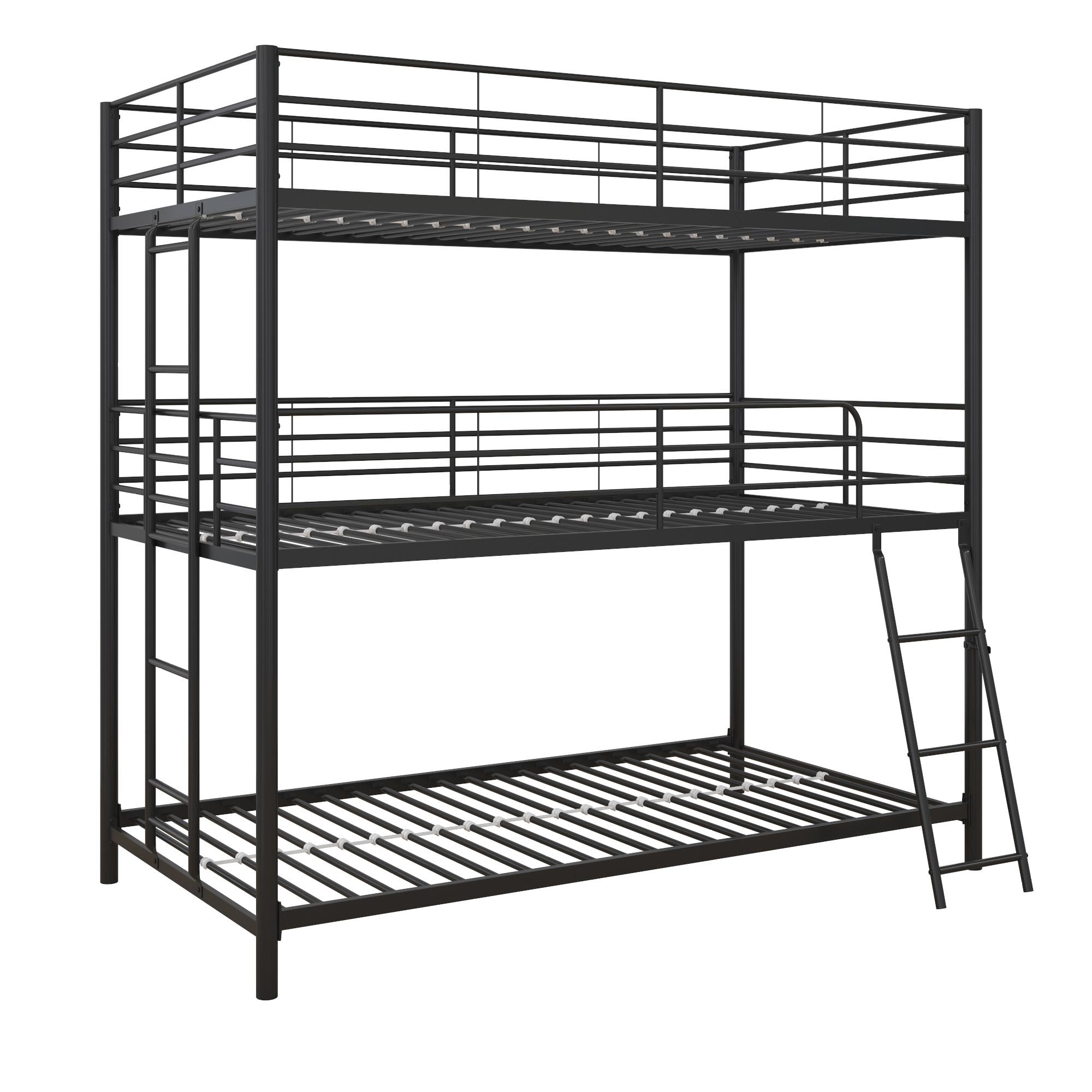 DHP Everleigh Triple Bunk Bed - Black - Twin/Twin/Twin