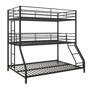 DHP Everleigh Triple Bunk Bed - Black - Twin-Over-Full