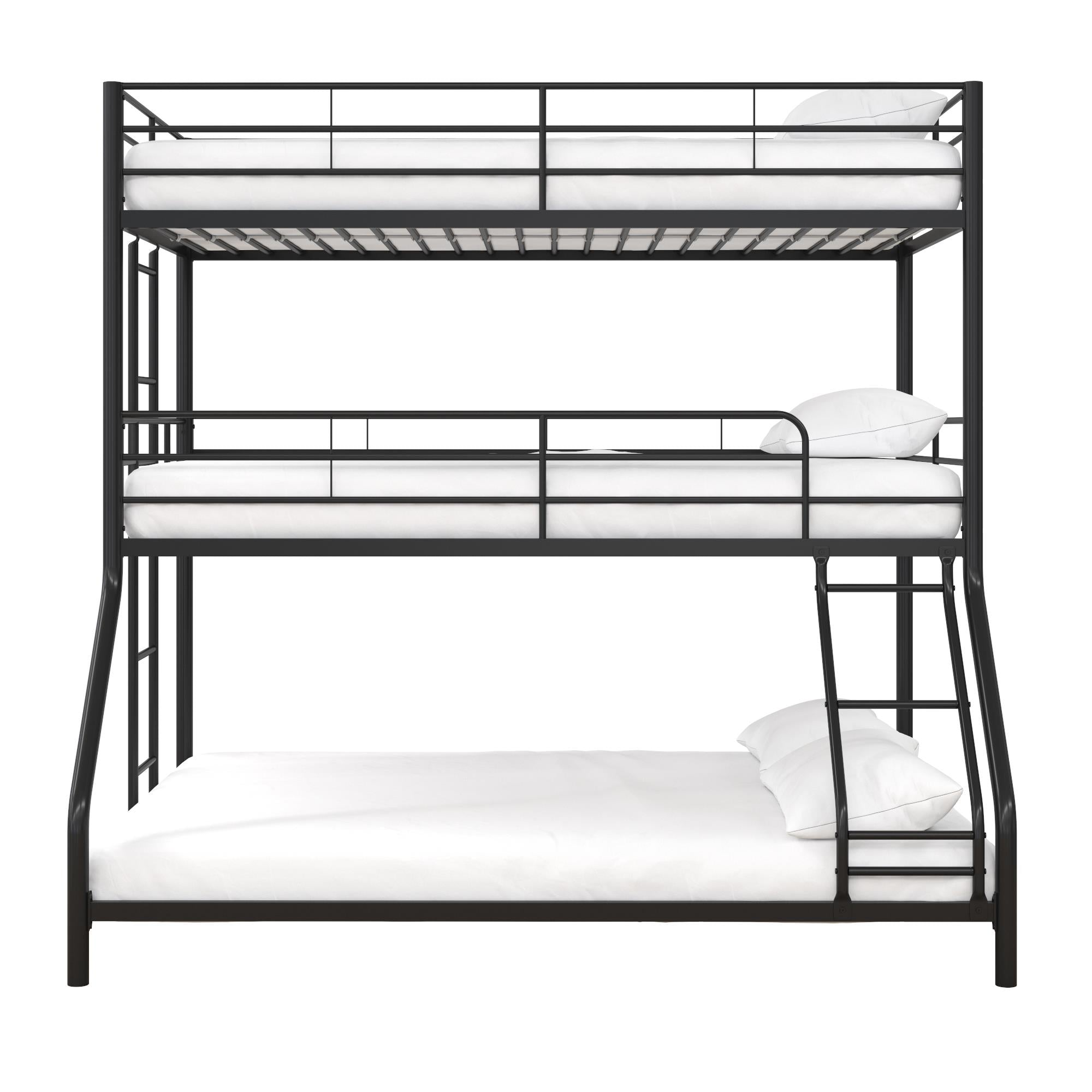 DHP Everleigh Triple Bunk Bed - Black - Twin-Over-Full