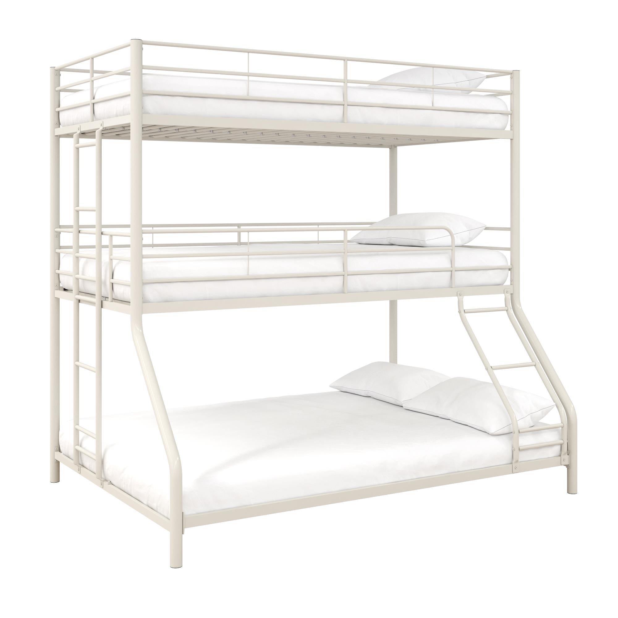 DHP Everleigh Triple Bunk Bed - White - Twin-Over-Full