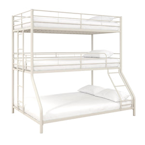 DHP Everleigh Triple Bunk Bed - White - Twin-Over-Full