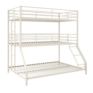 DHP Everleigh Triple Bunk Bed - White - Twin-Over-Full