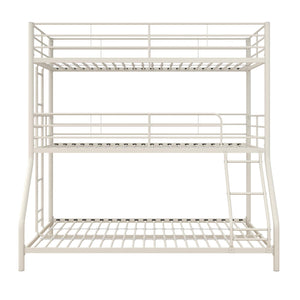 DHP Everleigh Triple Bunk Bed - White - Twin-Over-Full