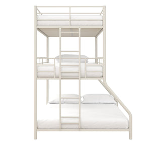 DHP Everleigh Triple Bunk Bed - White - Twin-Over-Full
