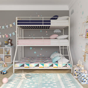 DHP Everleigh Triple Bunk Bed - White - Twin-Over-Full