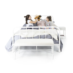 DHP Jenny Lind Metal Bed Frame - White - Twin