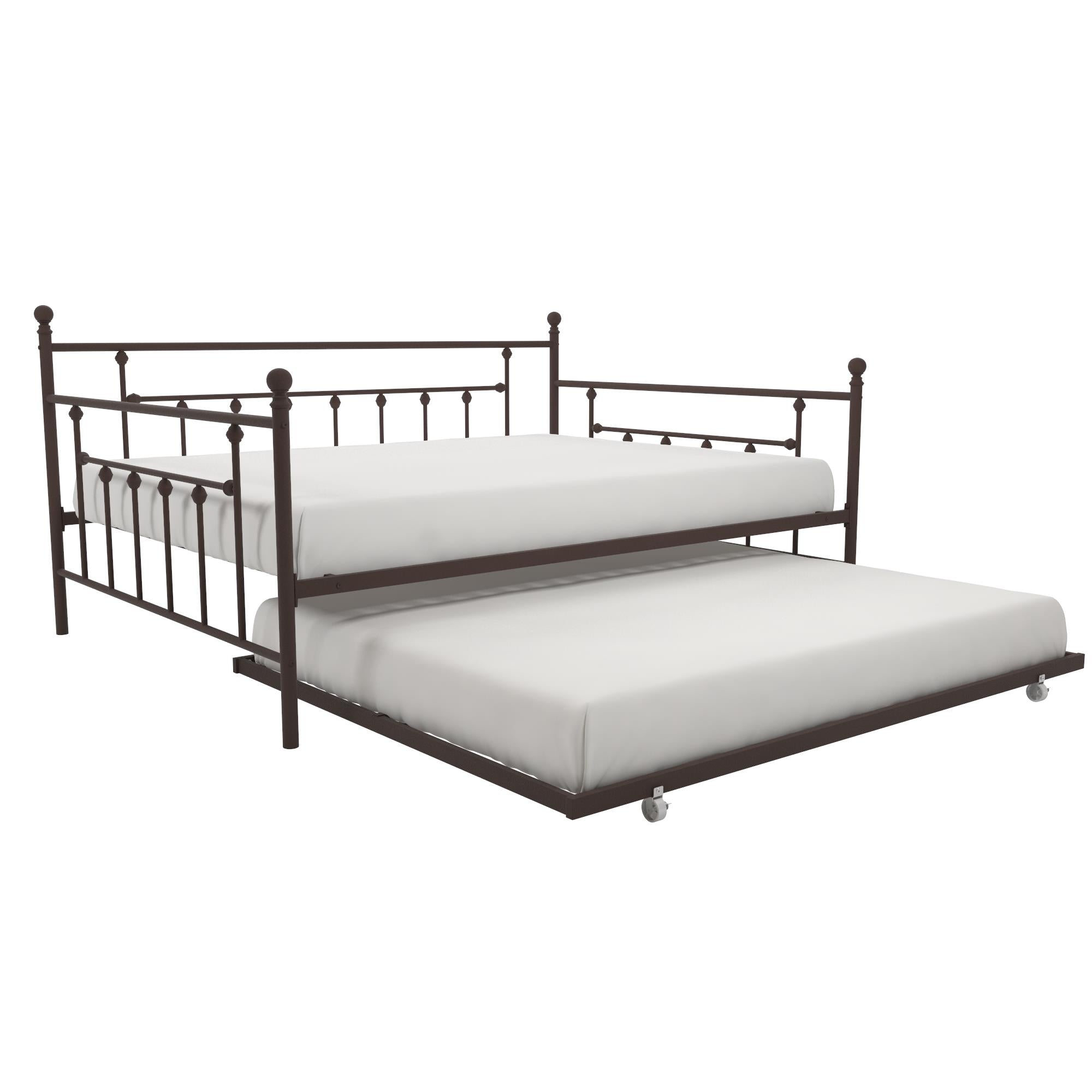 DHP Manila Metal Daybed with Trundle - Bronze - Queen