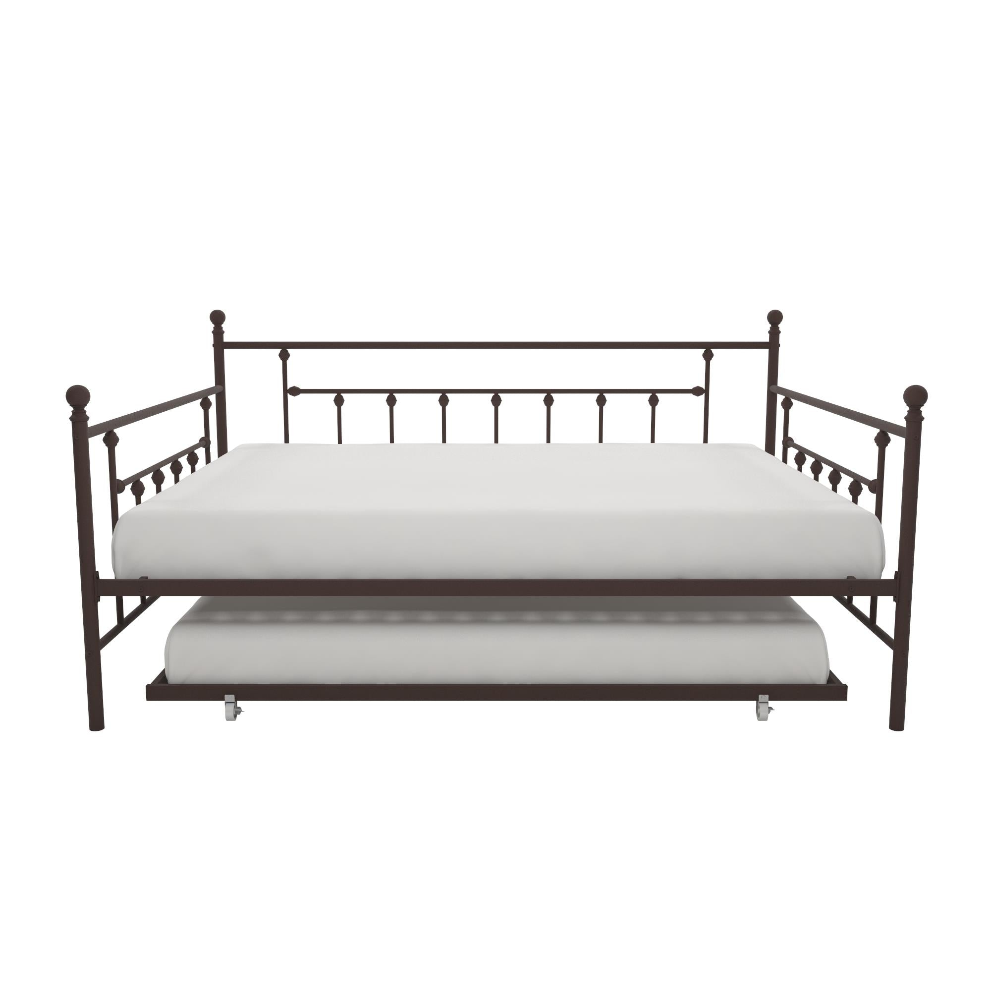DHP Manila Metal Daybed with Trundle - Bronze - Queen
