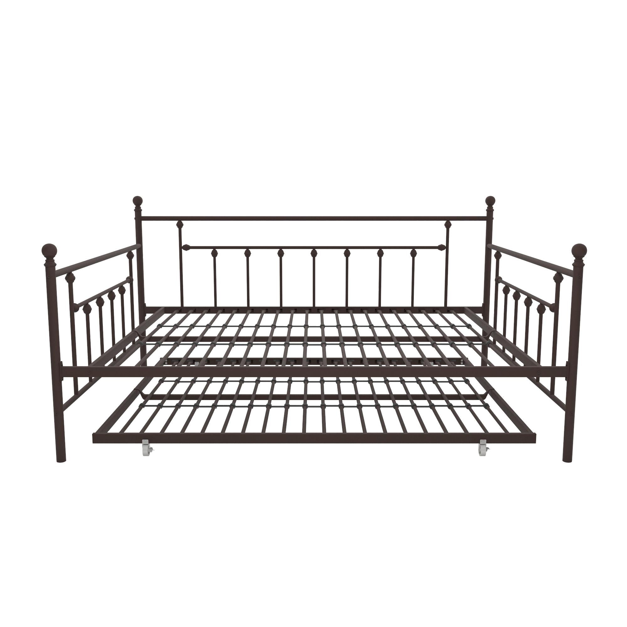 DHP Manila Metal Daybed with Trundle - Bronze - Queen
