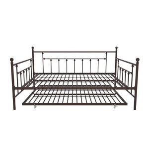 DHP Manila Metal Daybed with Trundle - Bronze - Queen