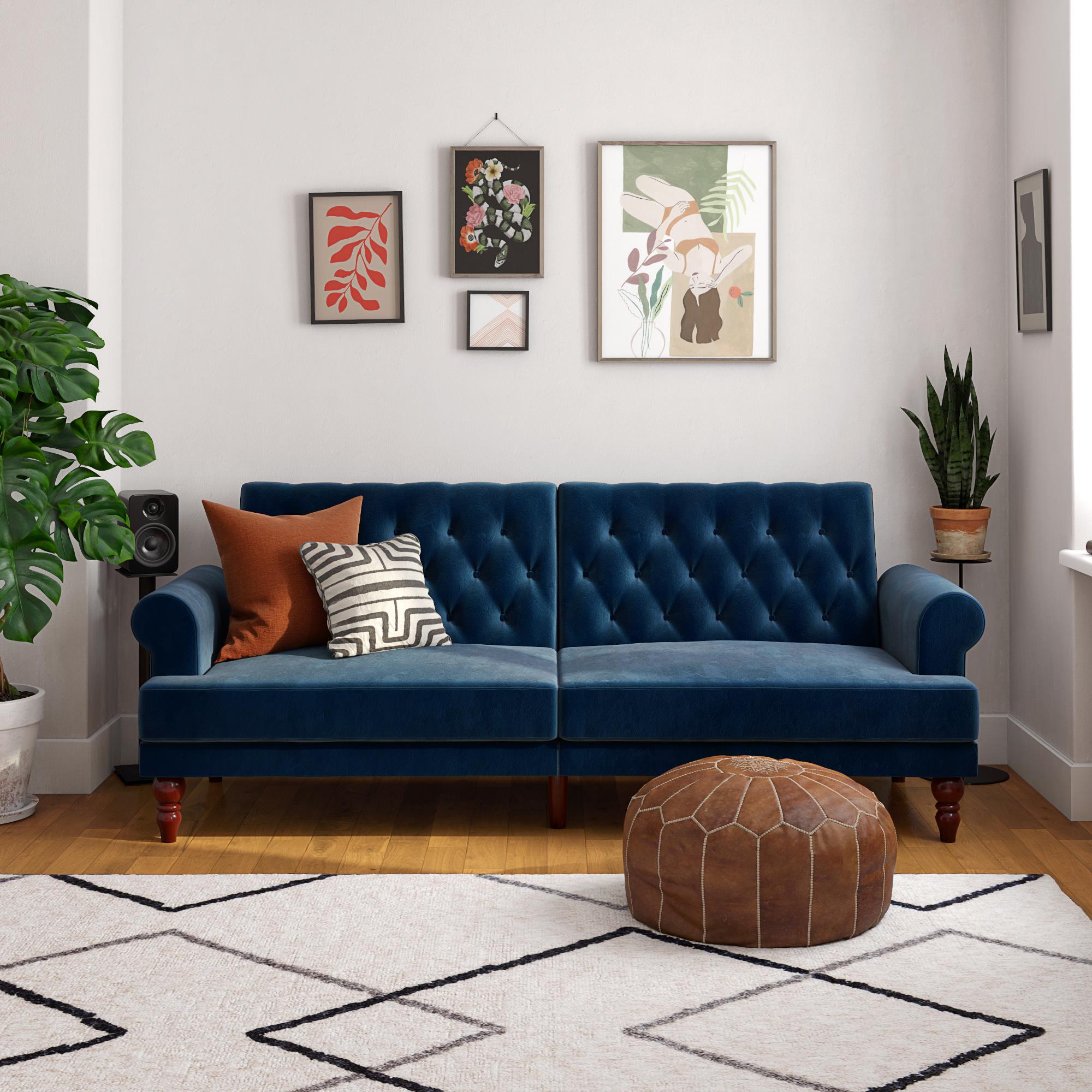 Novogratz Cassidy Futon Sofa Bed - Blue