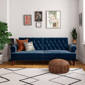 Novogratz Cassidy Futon Sofa Bed - Blue