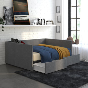 DHP Daybed with Storage - Grey Linen - Full