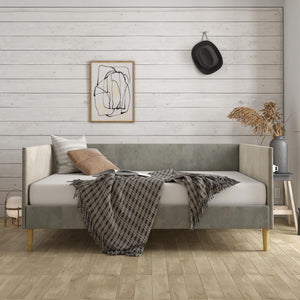 DHP Franklin Mid Century Daybed - Gray - Full