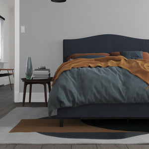 RealRooms Mason Upholstered Bed - Blue - Queen