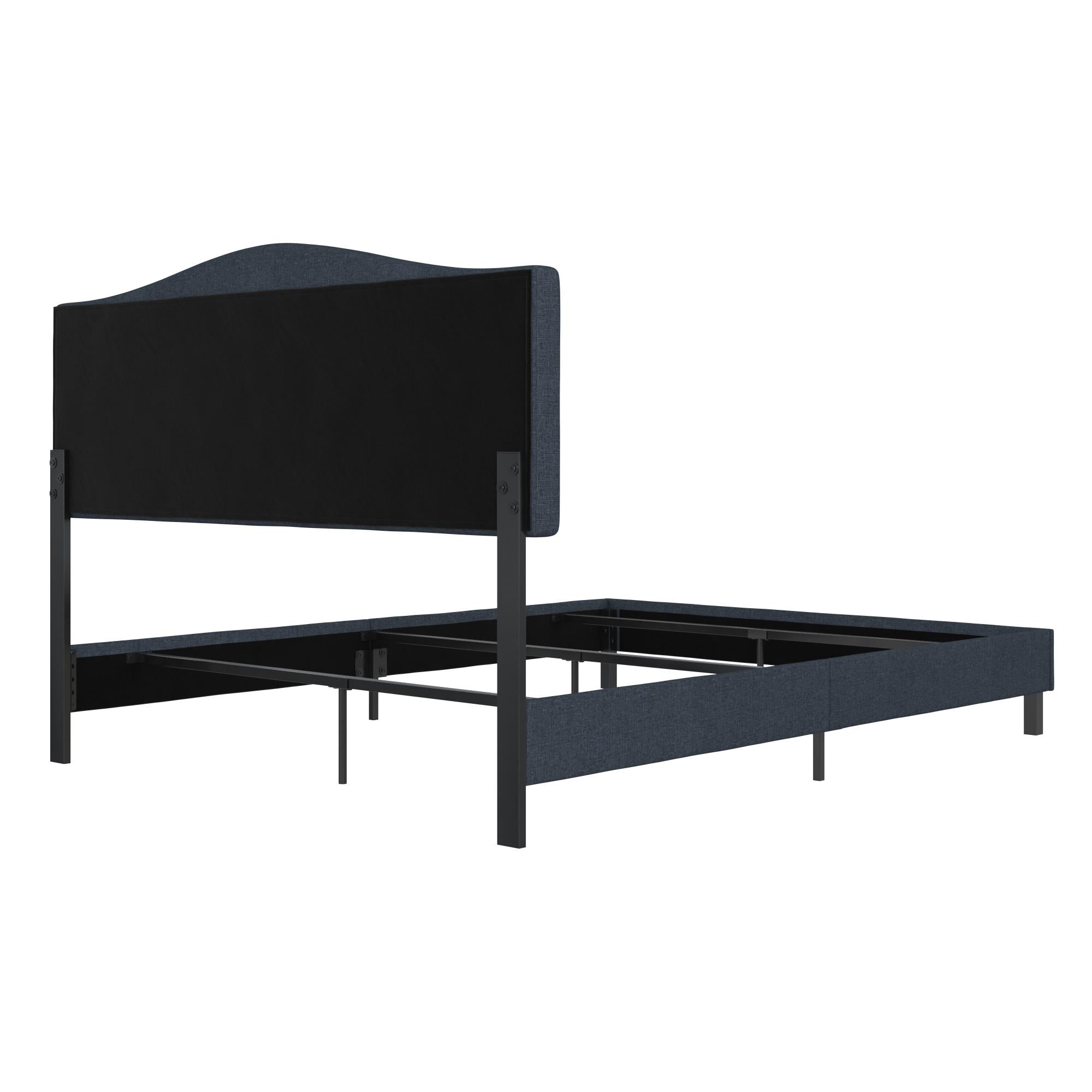 RealRooms Mason Upholstered Bed - Blue - Queen