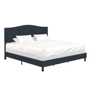 RealRooms Mason Upholstered Bed - Blue - King