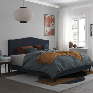 RealRooms Mason Upholstered Bed - Blue - King