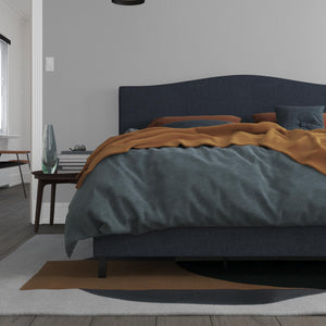 RealRooms Mason Upholstered Bed - Blue - King