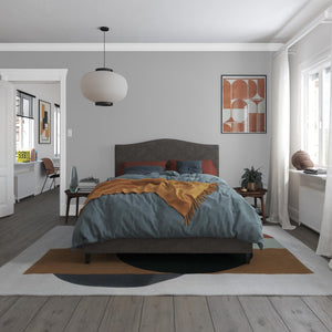 RealRooms Mason Upholstered Bed - Gray - Full