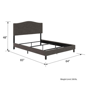 RealRooms Mason Upholstered Bed - Gray - Queen