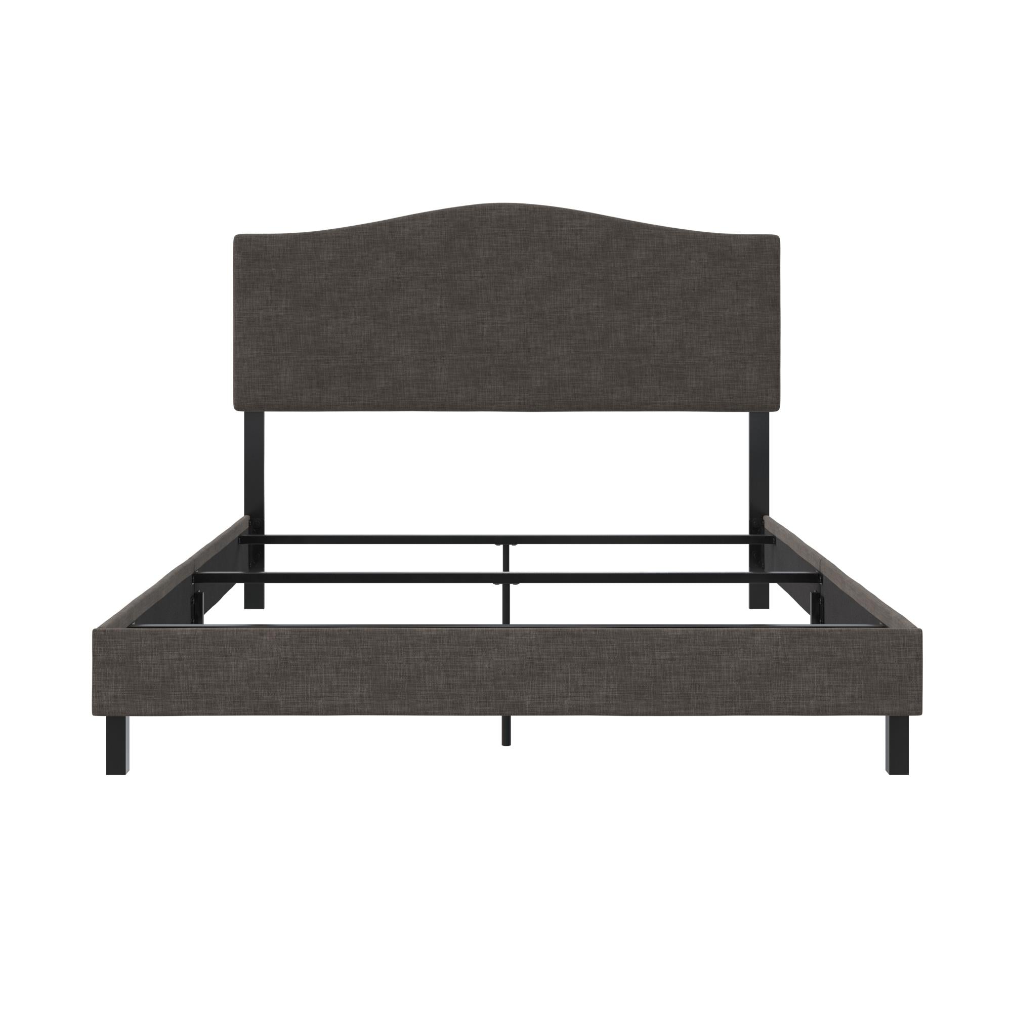 RealRooms Mason Upholstered Bed - Gray - Queen