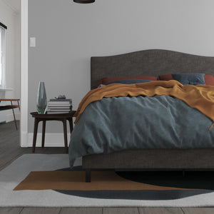 RealRooms Mason Upholstered Bed - Gray - Queen