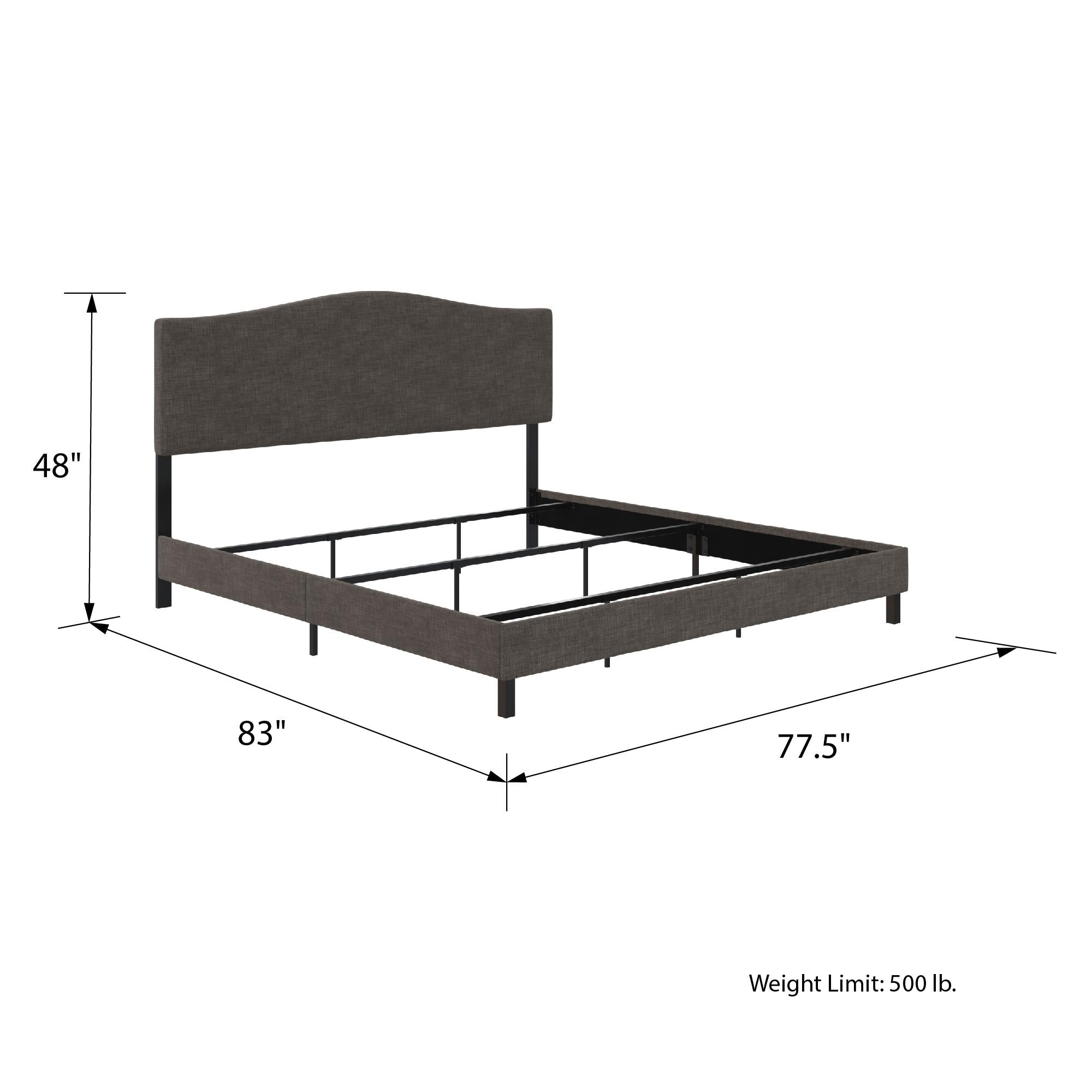 RealRooms Mason Upholstered Bed - Gray - King