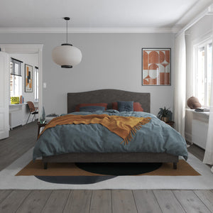 RealRooms Mason Upholstered Bed - Gray - King
