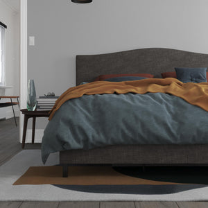 RealRooms Mason Upholstered Bed - Gray - King