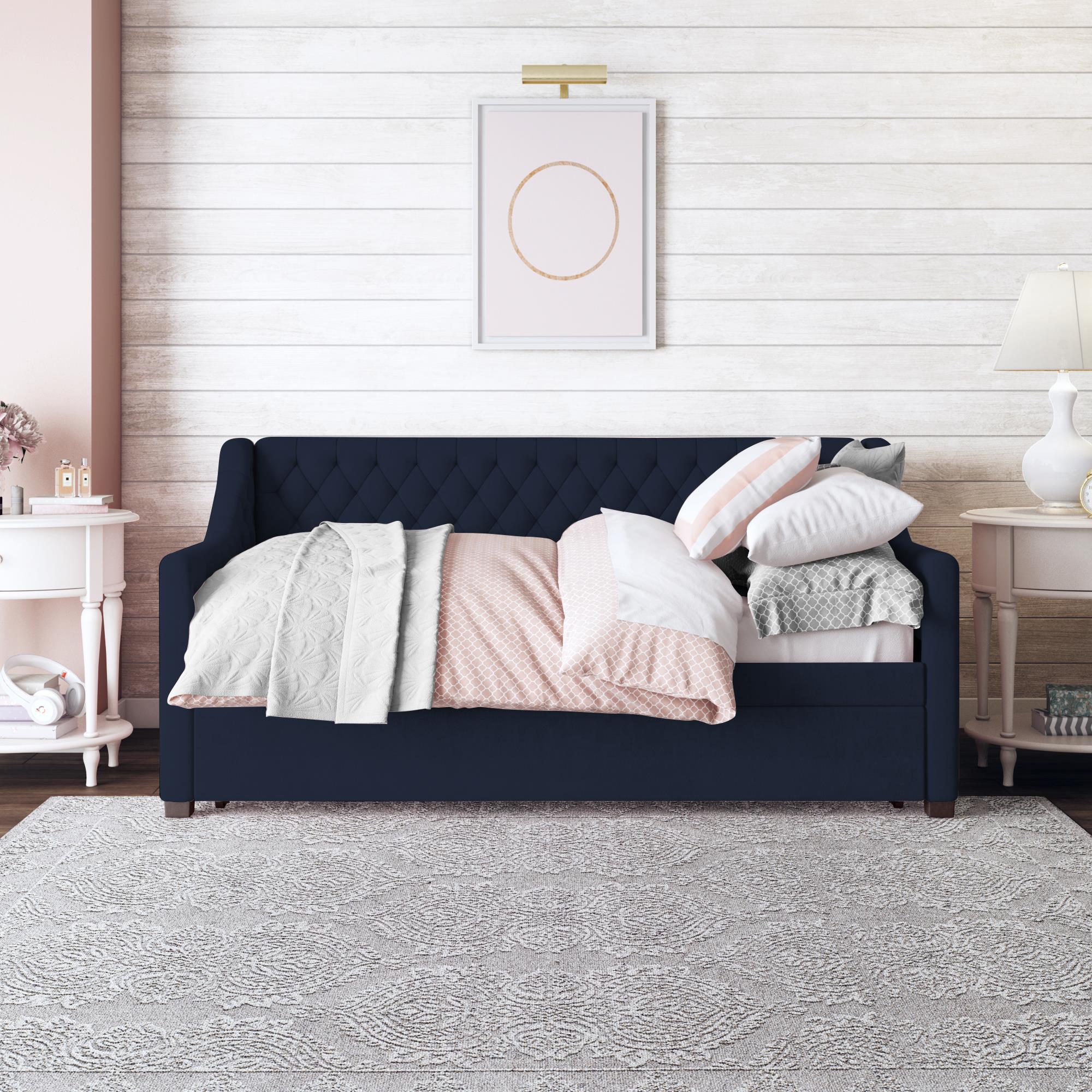 Max & Finn Ambrosia Upholstered Daybed and Trundle - Blue - Twin
