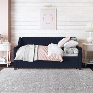 Max & Finn Ambrosia Upholstered Daybed and Trundle - Blue - Twin