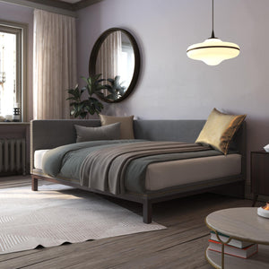 DHP Mid Century Upholstered Daybed - Gray - Queen