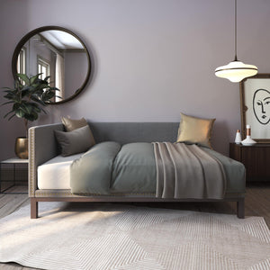 DHP Mid Century Upholstered Daybed - Gray - Queen