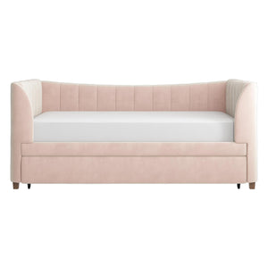 Max & Finn Valentina Upholstered Daybed and Trundle - Pink - Twin