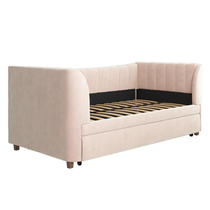 Max & Finn Valentina Upholstered Daybed and Trundle - Pink - Twin
