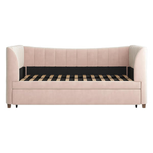 Max & Finn Valentina Upholstered Daybed and Trundle - Pink - Twin
