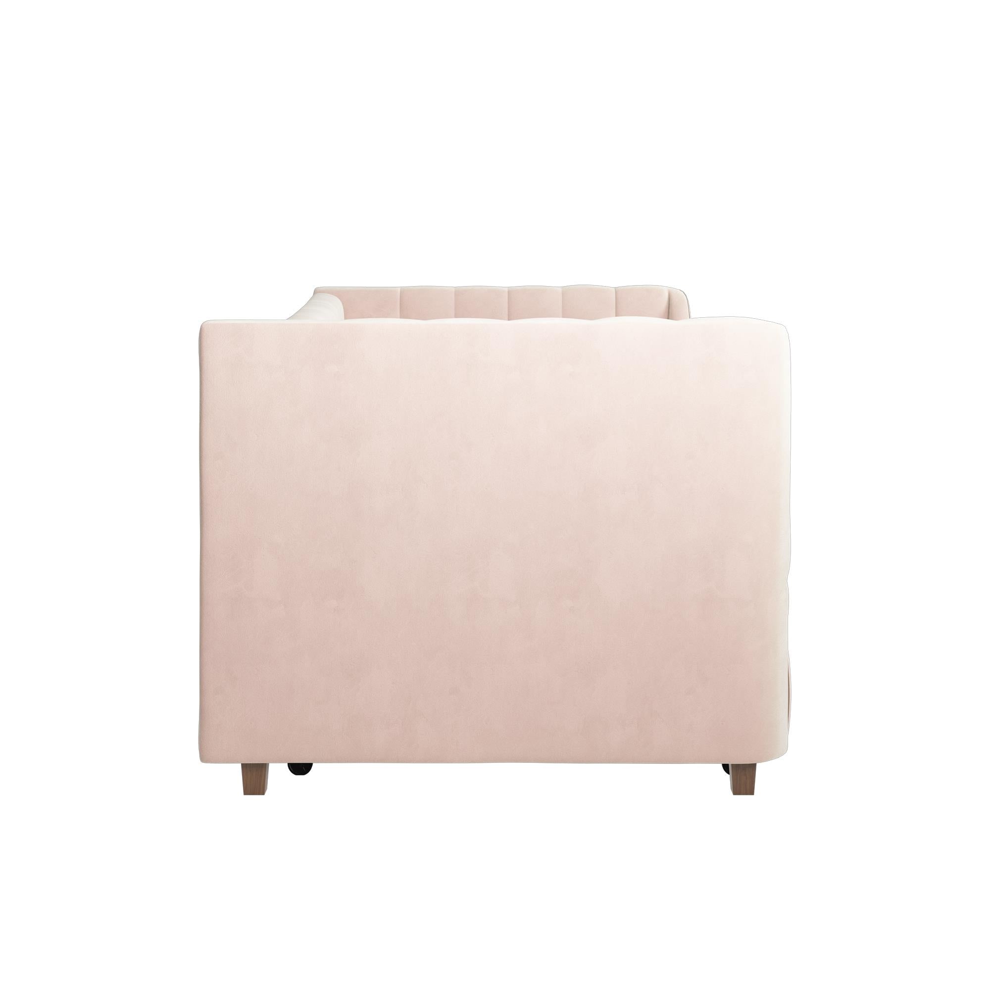 Max & Finn Valentina Upholstered Daybed and Trundle - Pink - Twin