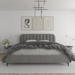 DHP Callie Upholstered Bed - Light Gray - King