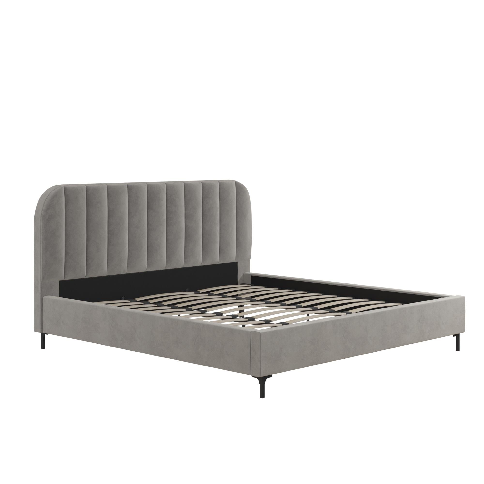 DHP Callie Upholstered Bed - Light Gray - King