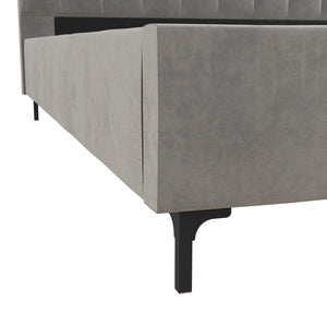 DHP Callie Upholstered Bed - Light Gray - King