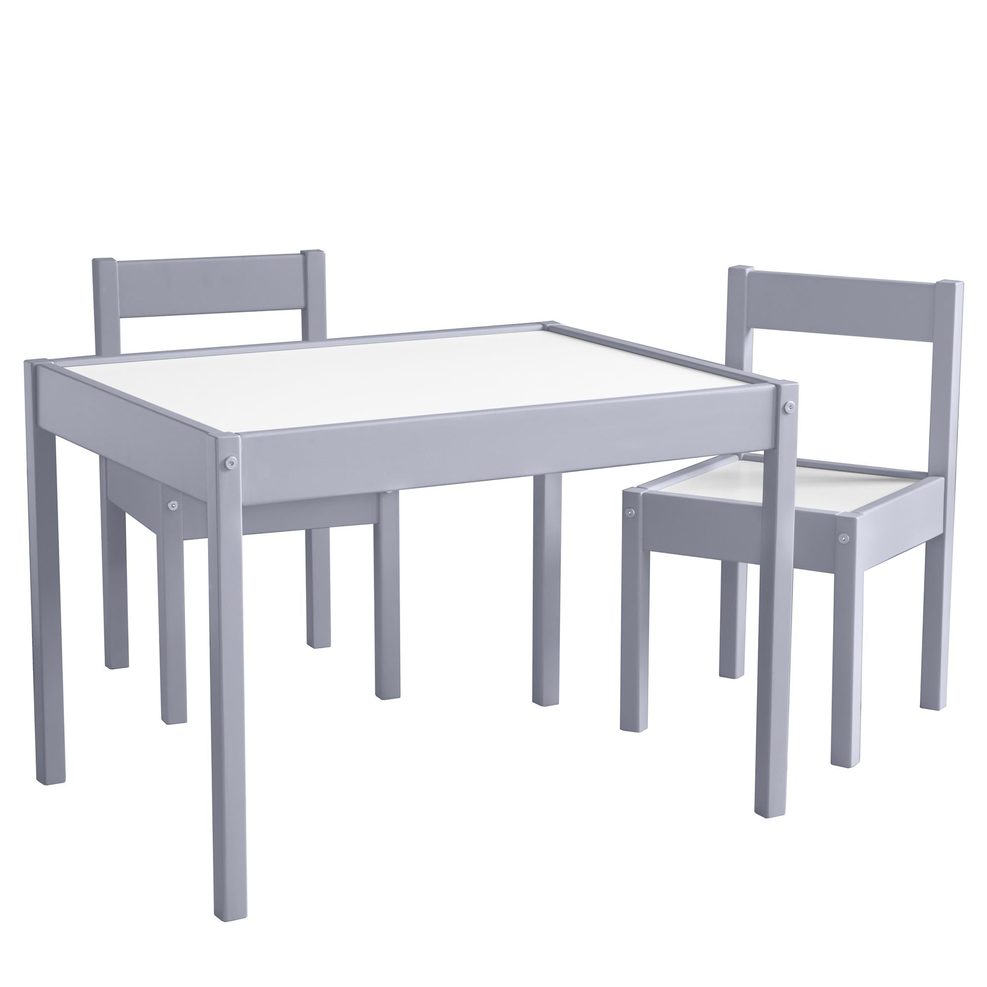 Max & Finn Hunter 3-Piece Kiddy Table & Chair Kids Set - Gray