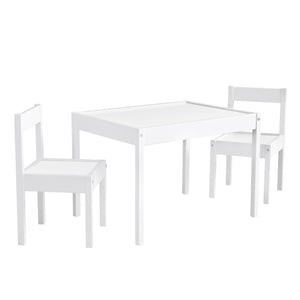 Max & Finn Hunter 3-Piece Kiddy Table & Chair Kids Set - White