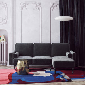 RealRooms Edison Sectional Futon Sofa Bed - Gray