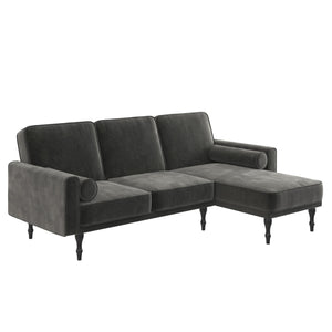 RealRooms Edison Sectional Futon Sofa Bed - Gray