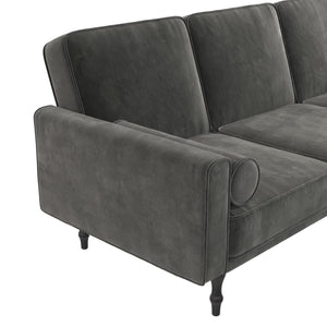RealRooms Edison Sectional Futon Sofa Bed - Gray