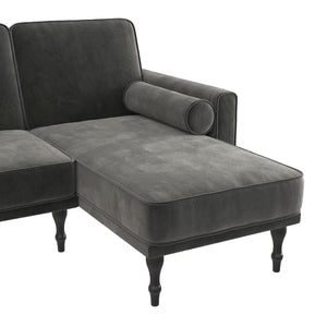 RealRooms Edison Sectional Futon Sofa Bed - Gray