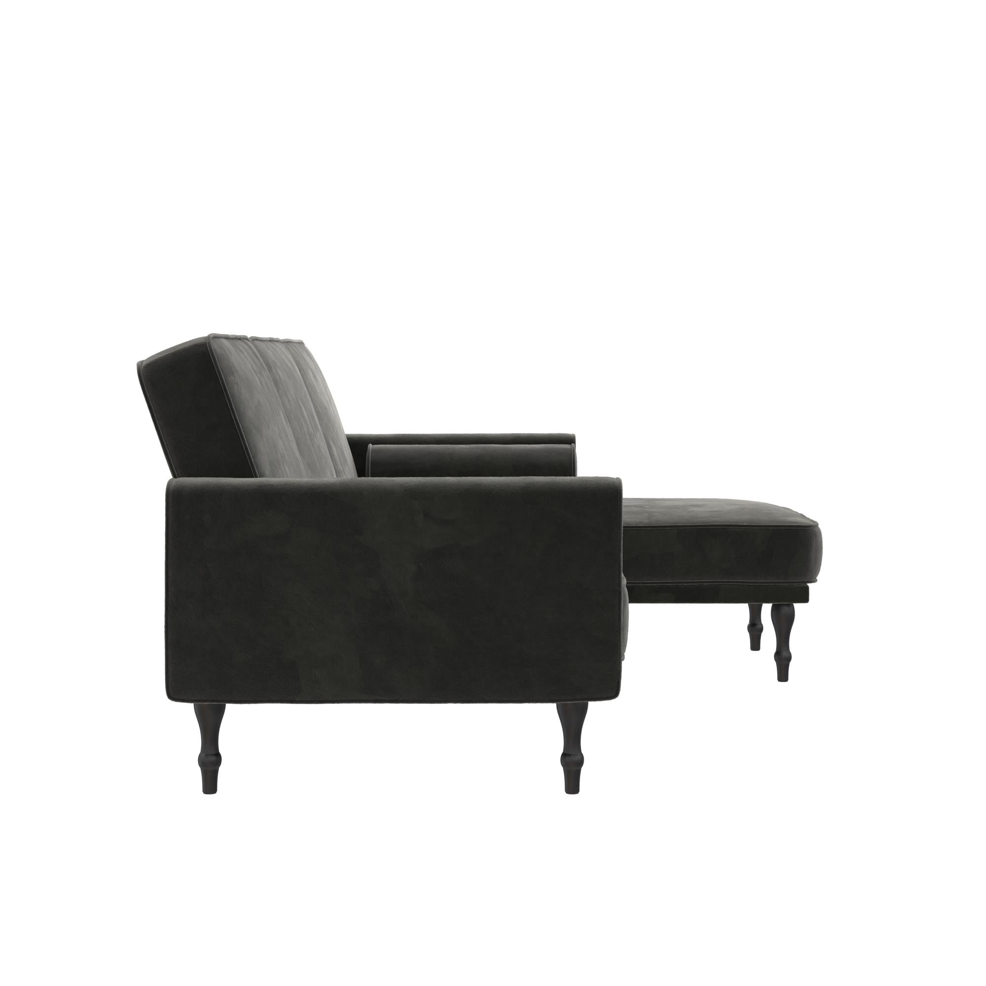 RealRooms Edison Sectional Futon Sofa Bed - Gray