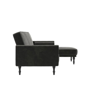 RealRooms Edison Sectional Futon Sofa Bed - Gray